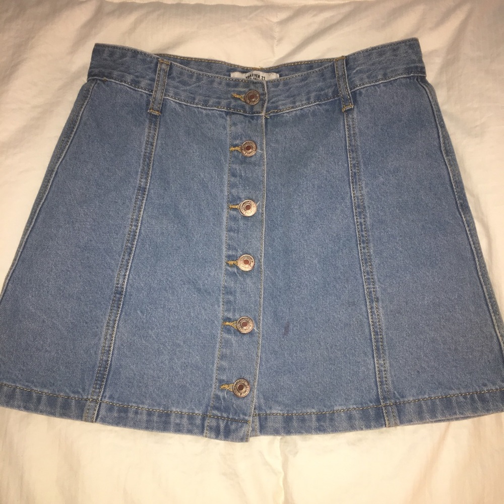 forever 21 jean skirt